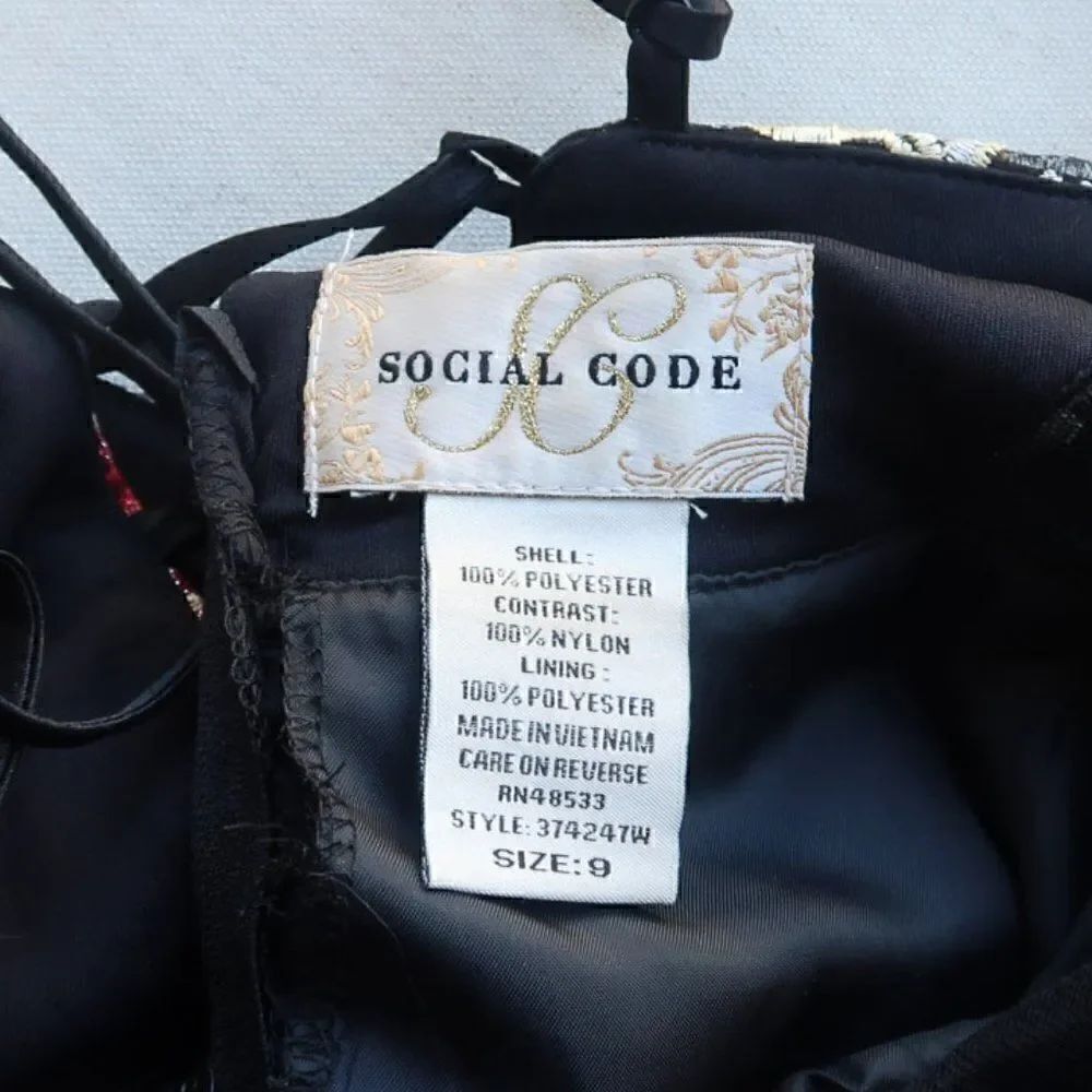Social Code Embroidered and Tulle Mini Dress - Picture 6 of 12